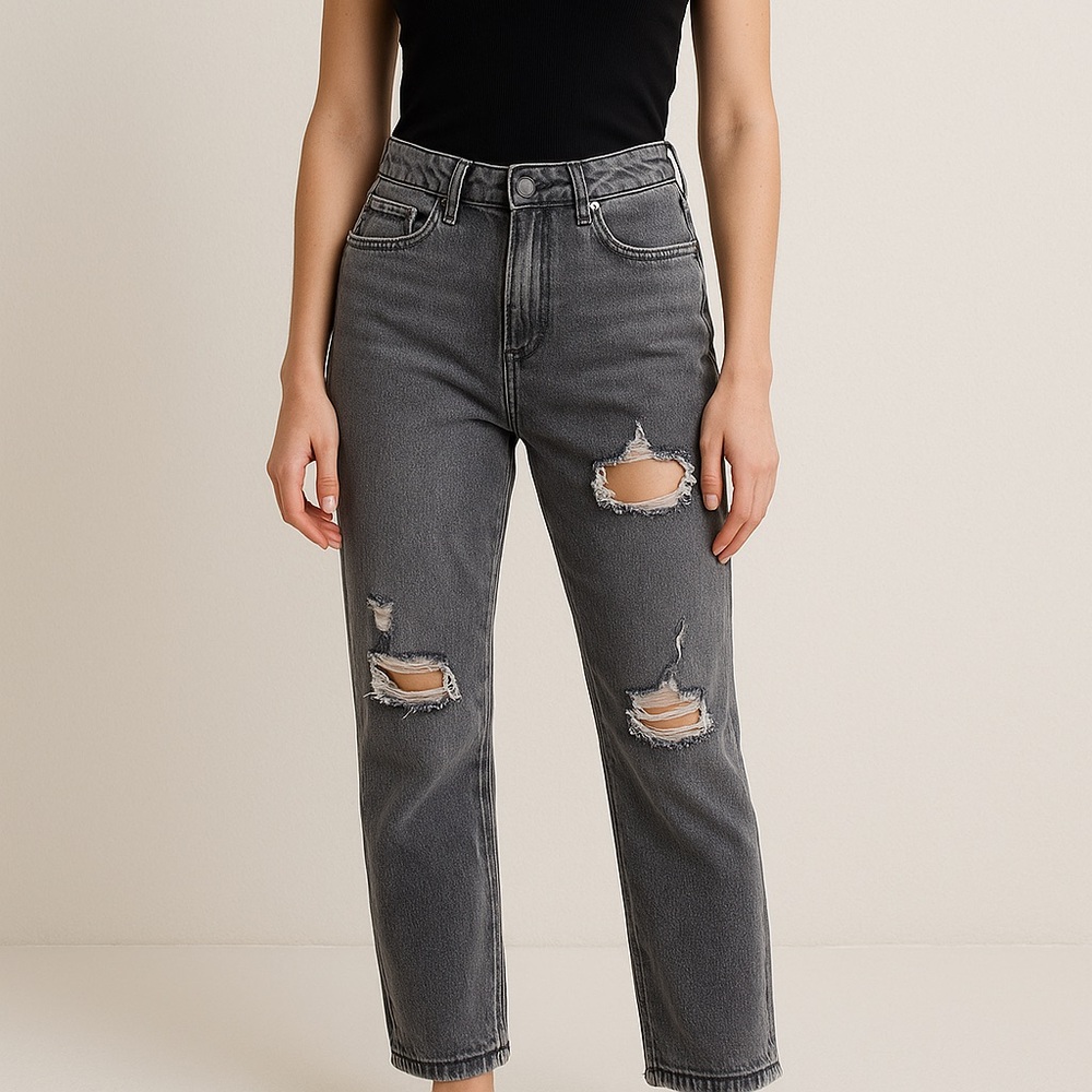 PacSun ‘Go. Good Jeans’ Distressed Straight Jeans Size 26 Gray Vintage Wash